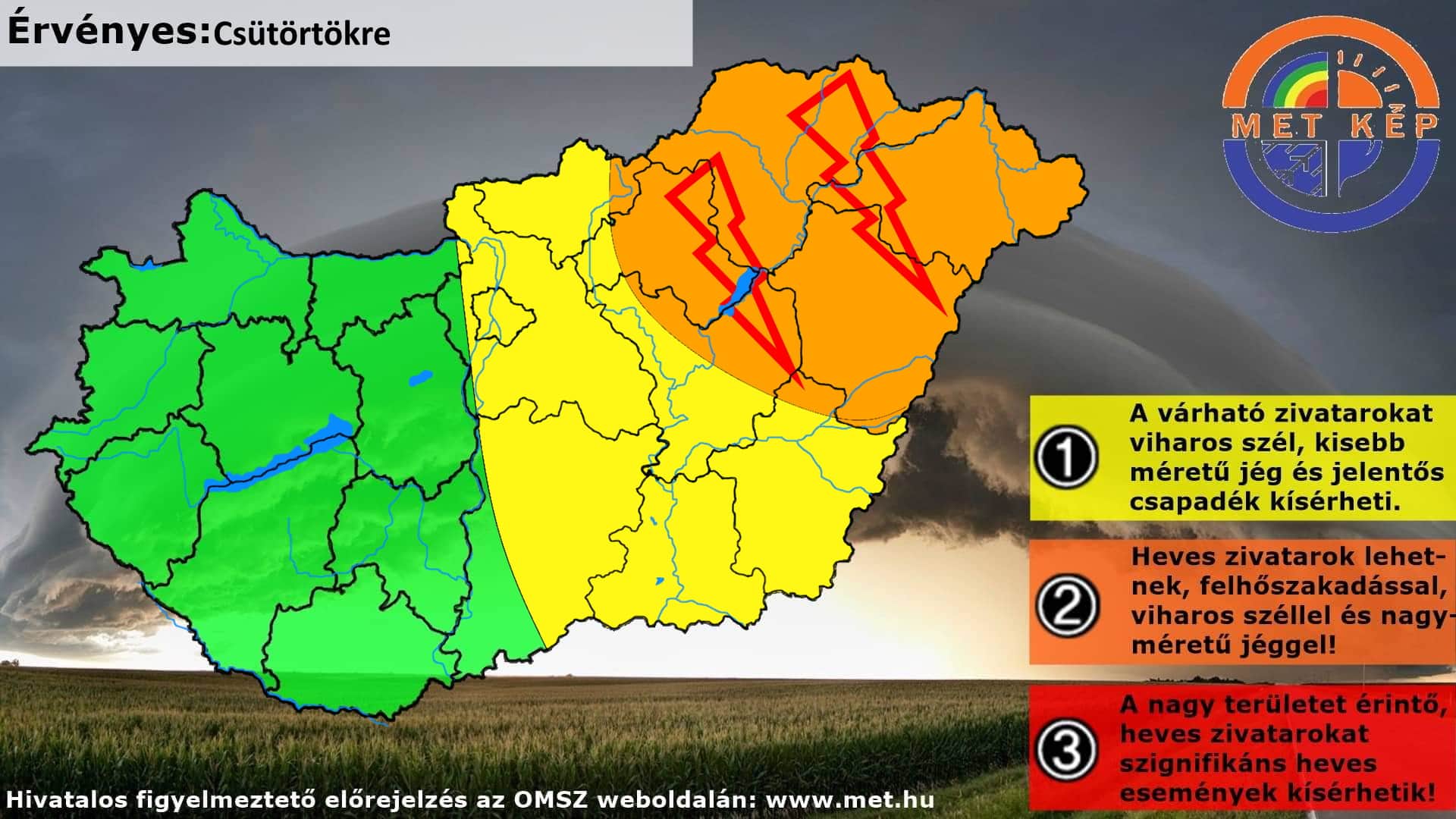 Hol várható ma zivatar? - Jégeső, szélvihar, heves ...